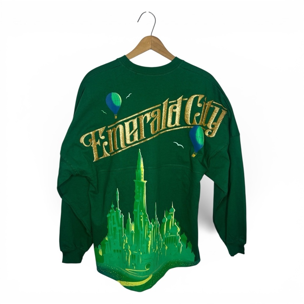 Wicked Emerald City Spirit Jersey Green Gold Glitter Universal Studios Small